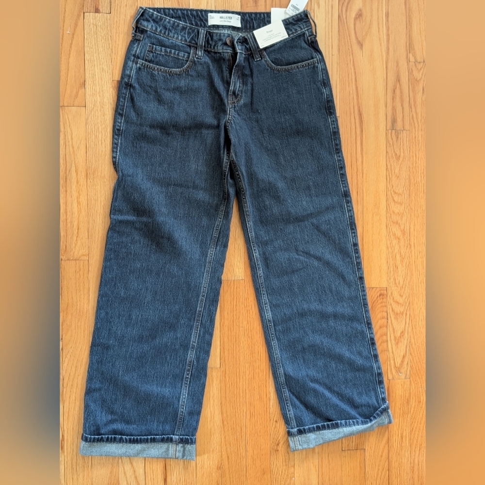 Hollister Blue Straight-Leg Jeans Classic Denim